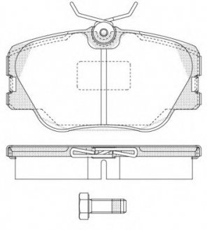 Комплект тормозных колодок, дисковый тормоз WOKING P0893.00 (фото 1)