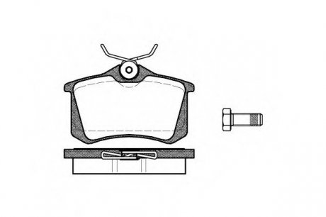 Комплект тормозных колодок, дисковый тормоз WOKING P3633.01 (фото 1)