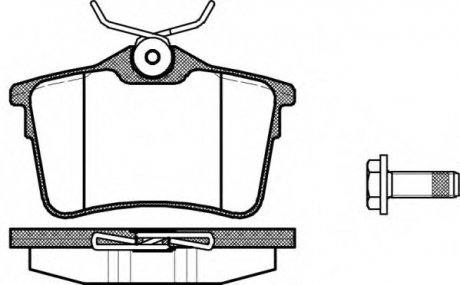 Комплект тормозных колодок, дисковый тормоз WOKING P12823.00 (фото 1)