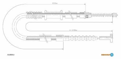 Трос ручного тормоза ADRIAUTO 11.0215.1 (фото 1)