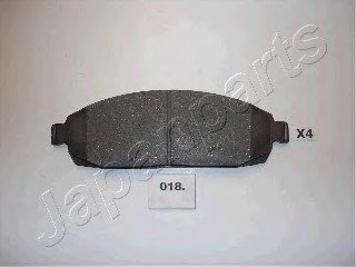 Комплект тормозных колодок, дисковый тормоз JAPANPARTS PA-018AF (фото 1)