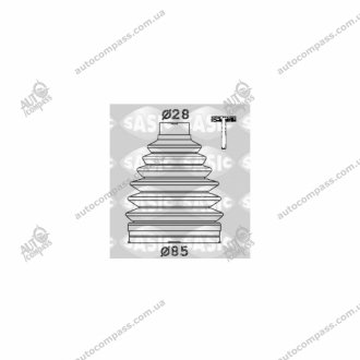 Комплект пильовика, приводний вал SASIC 1906130
