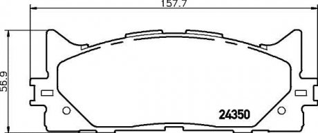 Колодки тормозные дисковые передние NISSHINBO NP1015 (фото 1)