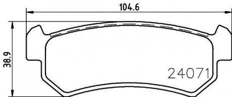 Колодки тормозные дисковые задние NISSHINBO NP6045 (фото 1)