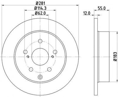 Диск тормозной задний NISSHINBO ND1013K (фото 1)