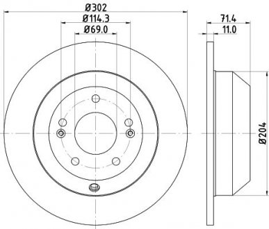 Диск тормозной задний NISSHINBO ND6066K (фото 1)