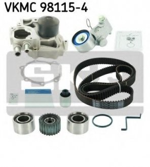 Комплект ГРМ, пас+ролик+помпа SKF VKMC 98115-4 (фото 1)