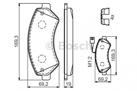 Гальмівні колодки, дискові Bosch 0 986 494 589 (фото 1)