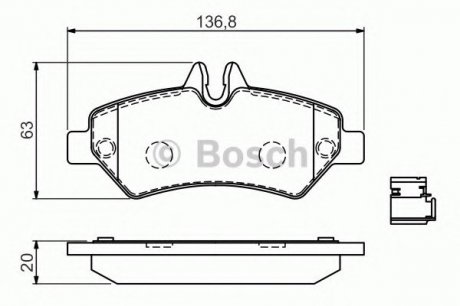 ДИСКОВІ КОЛОДКИ Bosch 0 986 494 601 (фото 1)