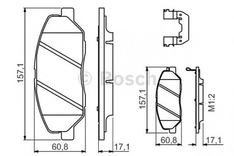 Гальмівні колодки, дискові Bosch 0 986 494 631 (фото 1)