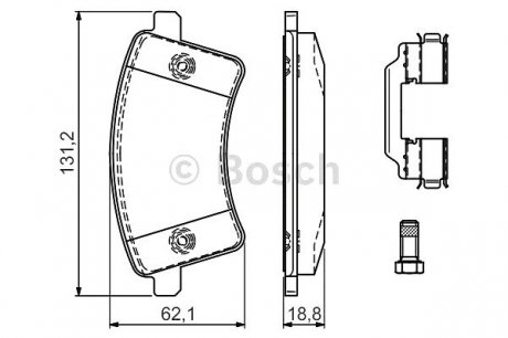 Гальмівні колодки, дискові Bosch 0 986 494 612 (фото 1)