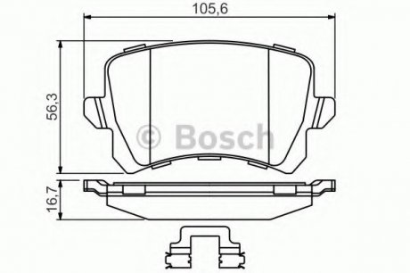 Гальмівні колодки, дискові Bosch 0 986 494 626 (фото 1)