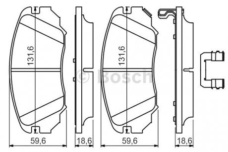 Гальмівні колодки, дискові Bosch 0 986 494 632 (фото 1)