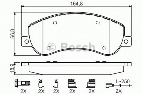 Гальмівні колодки, дискові Bosch 0 986 494 624 (фото 1)