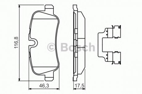 Гальмівні колодки, дискові Bosch 0 986 494 636 (фото 1)