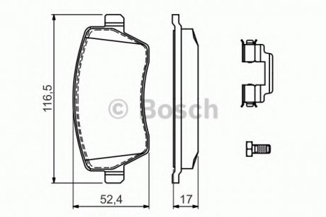 Колодки дискового тормоза Bosch 0 986 494 592 (фото 1)