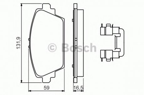 Гальмівні колодки, дискові Bosch 0 986 494 629 (фото 1)