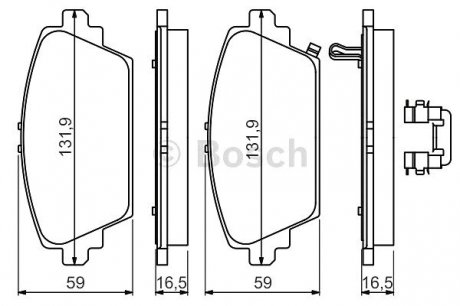 Гальмівні колодки, дискові Bosch 0 986 494 633 (фото 1)