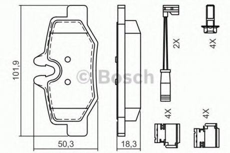 ДИСКОВІ КОЛОДКИ Bosch 0 986 494 603 (фото 1)