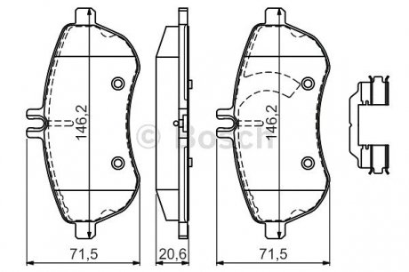 ДИСКОВІ КОЛОДКИ Bosch 0 986 494 593 (фото 1)