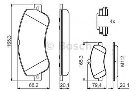 Гальмівні колодки, дискові Bosch 0 986 494 648 (фото 1)