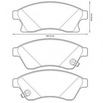 Гальмівні колодки, дискові Jurid 573332JC