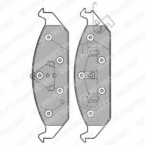 Гальмівні колодки, дискові Delphi LP1161 (фото 1)