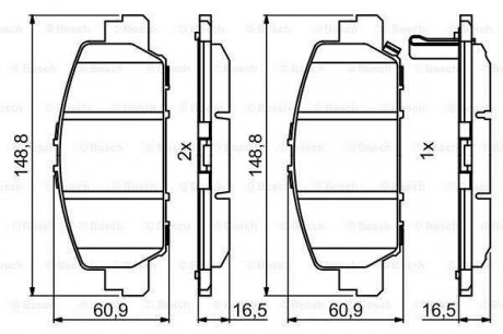 Гальмівні колодки дискові Bosch 0 986 494 773 (фото 1)