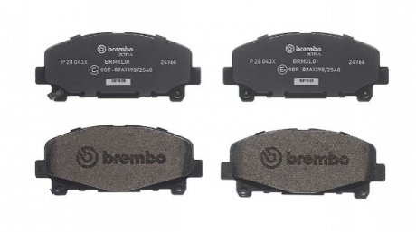 Гальмівні колодки, тюнинг BREMBO P 28 043X (фото 1)