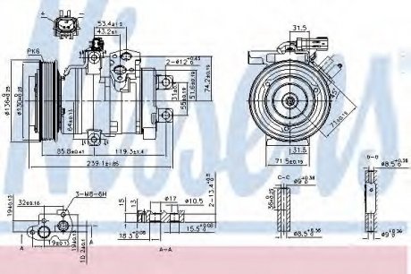 Компрессор кондиціонера NISSENS 890162 (фото 1)