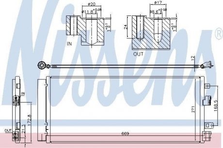 Конденсер VAUXHALL CORSA E (14-) 1.0 i TURBO NISSENS 940568 (фото 1)