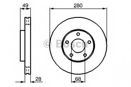 Гальмівний диск Bosch 0 986 479 B61 (фото 1)