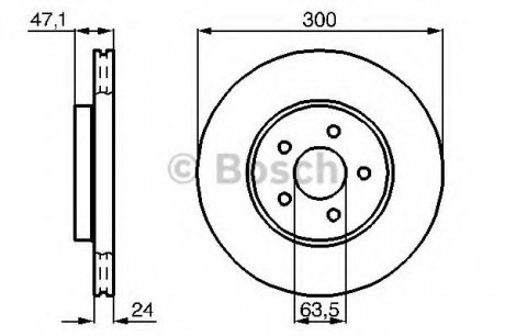 Гальмівний диск Bosch 0 986 479 B44 (фото 1)