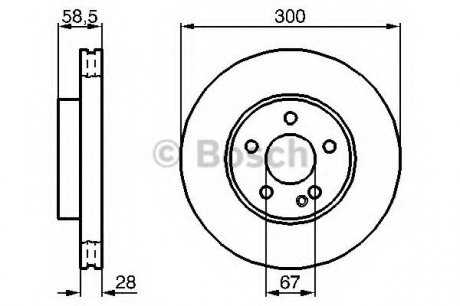 Гальмівний диск Bosch 0 986 479 C50 (фото 1)
