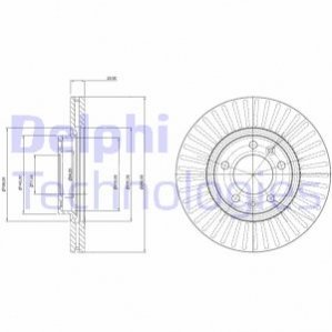 Гальмівний диск Delphi BG3835C (фото 1)