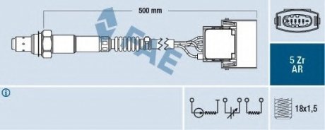 Лямбда-зонд FAE 75015 (фото 1)