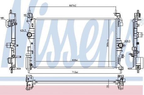 Радіатор OPEL CORSA E (14-) 1.4 i 16V TURBO NISSENS 630786 (фото 1)