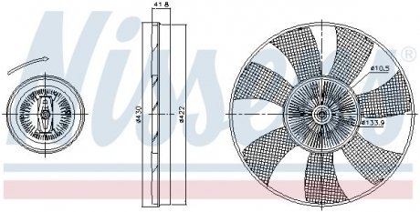 Муфта вентилятора NISSENS 86221 (фото 1)