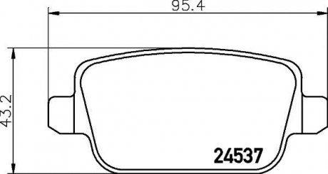 Гальмівні колодки дискові зад. Ford Galaxy, Mondeo 07- HELLA PAGID 8DB355025-351 (фото 1)