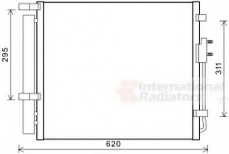 Конденсатор кондиционера HYUNDAI Santa Fe III Van Wezel 82005343 (фото 1)