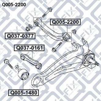 Сайлентблок заднего верхнего рычага LAN OUTL* Q-FIX Q005-2200 (фото 1)