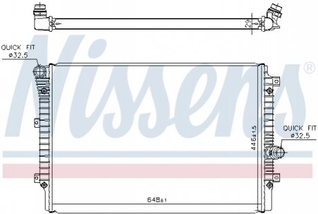 Радіатор охолодження VOLKSWAGEN GOLF VI/ JETTA IV (вир-во) NISSENS 65336 (фото 1)