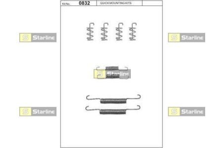Ремонтный комплект тормозных колодок STARLINE BC PR73 (фото 1)
