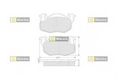 Колодки тормозные дисковые, к-кт. STARLINE BD S107 (фото 1)