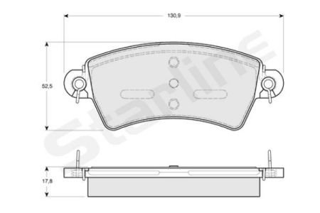 Колодки тормозные дисковые, к-кт. STARLINE BD S233 (фото 1)