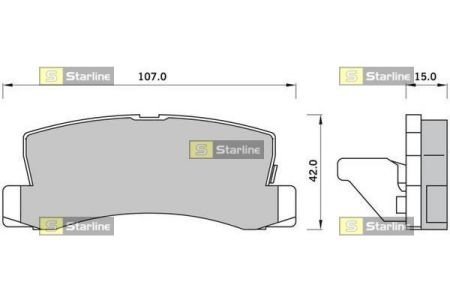 Колодки тормозные дисковые, к-кт. STARLINE BD S427 (фото 1)