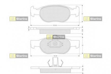 Колодки тормозные дисковые, к-кт. STARLINE BD S823P (фото 1)