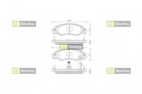 Колодки тормозные дисковые, к-кт. STARLINE BD S263 (фото 1)