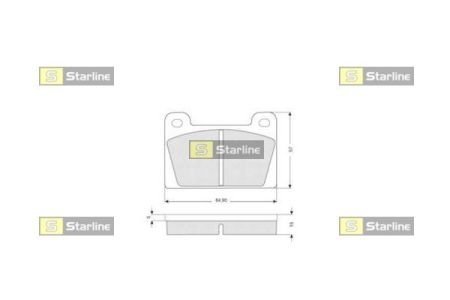 Колодки тормозные дисковые, к-кт. STARLINE BD S008S (фото 1)