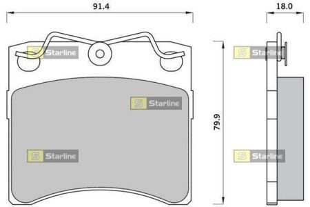 Колодки тормозные дисковые, к-кт. STARLINE BD S398 (фото 1)